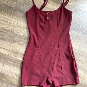 EDIKTED BURGUNDY ROMPER